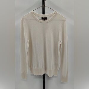 Quince Women Mongolian
Cashmere Crewneck Sweater
Ivory Sleeved Top S